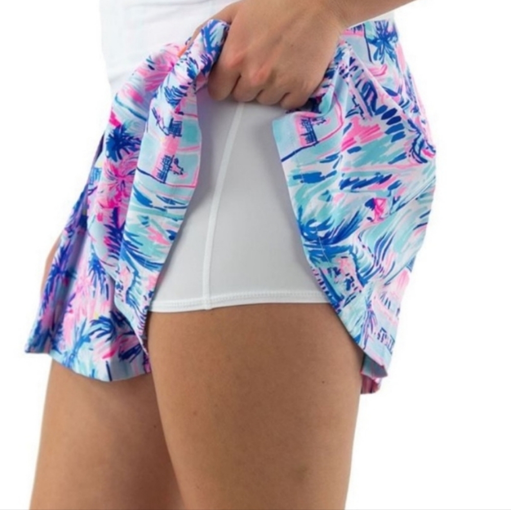 Lilly Pulitzer Tropical Print Skirt - Blue and Pink - Picture 3 of 10